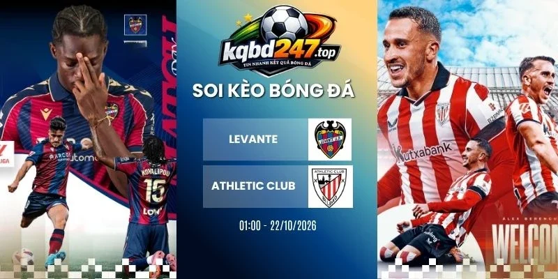 keo nha cai levante vs athletic club la liga 22 10 2026