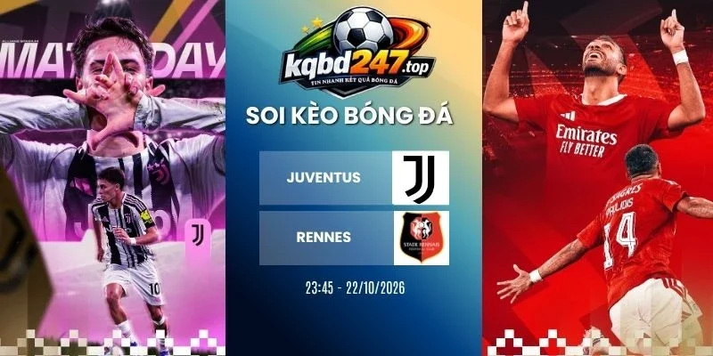 Soi kèo Juventus vs Rennes, C2 - 22/10/2026